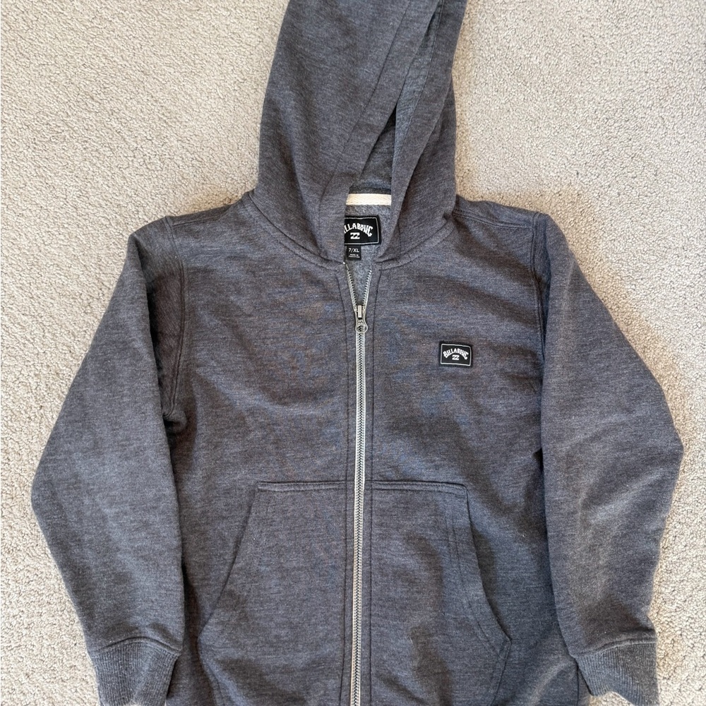 Gray Billabong Kids Zip-up Hoodie